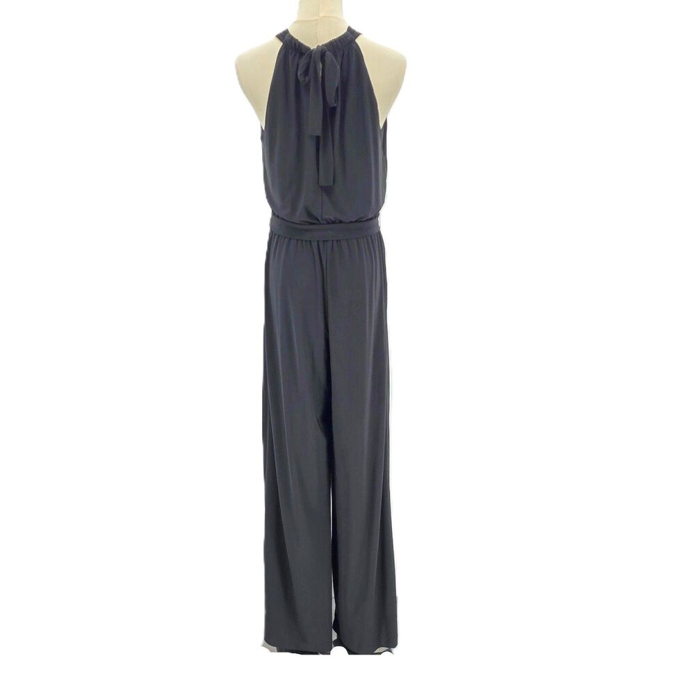 Emma & Michele black halter stretch jumpsuit Medium - Picture 2 of 8